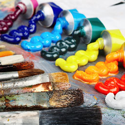 Art graphique, peinture, dessin, pinceaux
