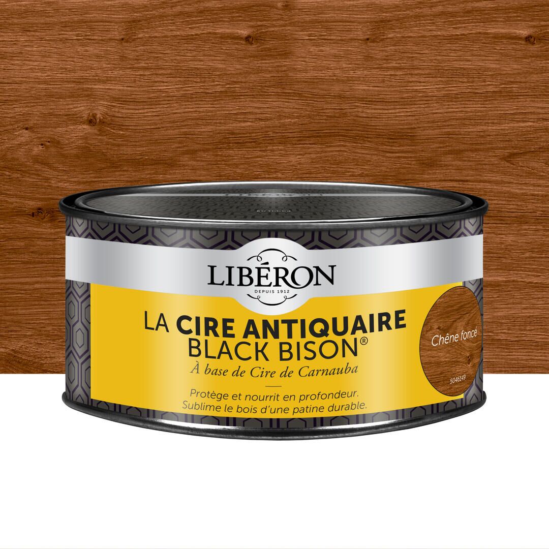 Cire antiquaire « black bison » pâte 0.5L -Chêne foncé - LIBERON