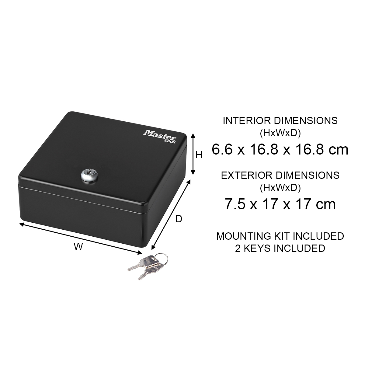 Mini coffre à monnaie et à clé - Format S