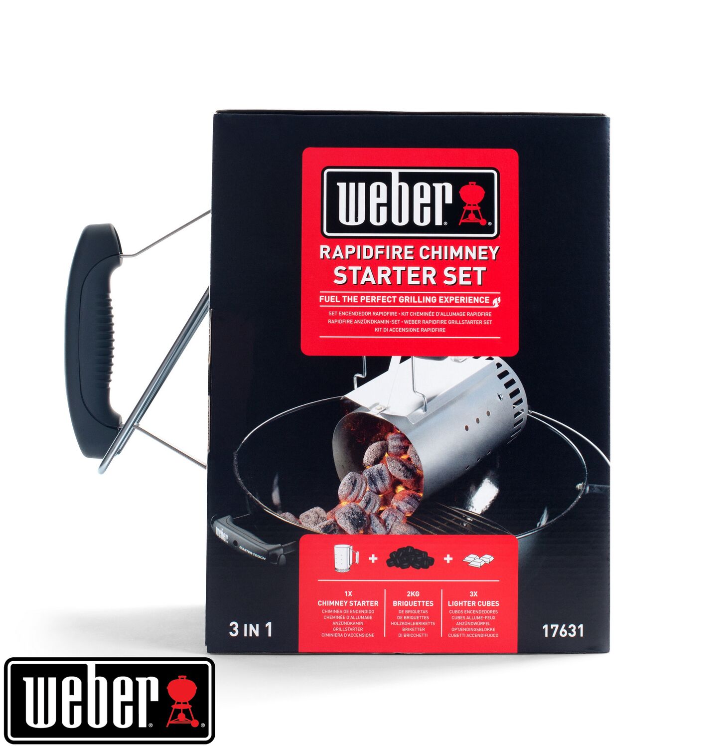 Kit cheminée Rapidfire briquettes+cubes allume-feu 2 kg - WEBER