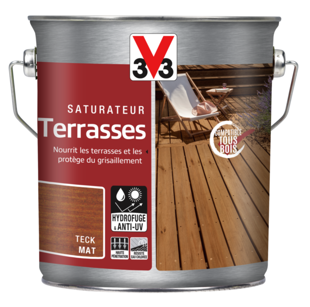 Saturateur terrasses mat 2.5L - Teck - V33