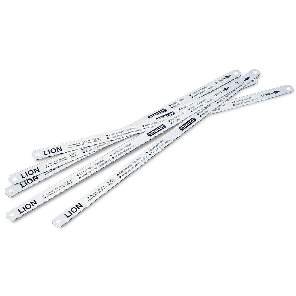 5 Lames de Scie à Métaux Acier Flex Lion 8/10/12TPI - STANLEY