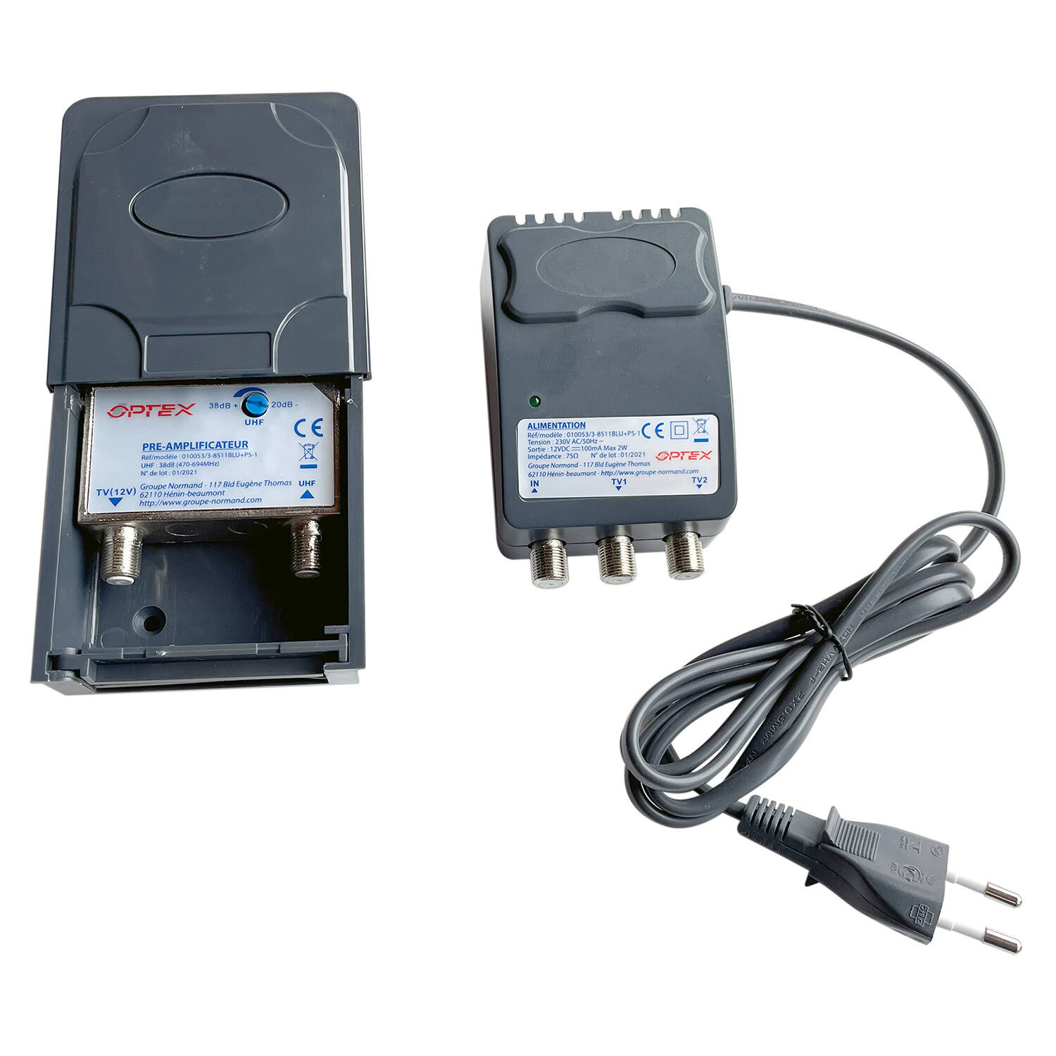 kit pré-amplificateur tnt 1 entrée/1 sortie - OPTEX
