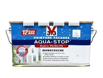 Peinture façades aqua-stop mat 2.5L - Calcaire - V33