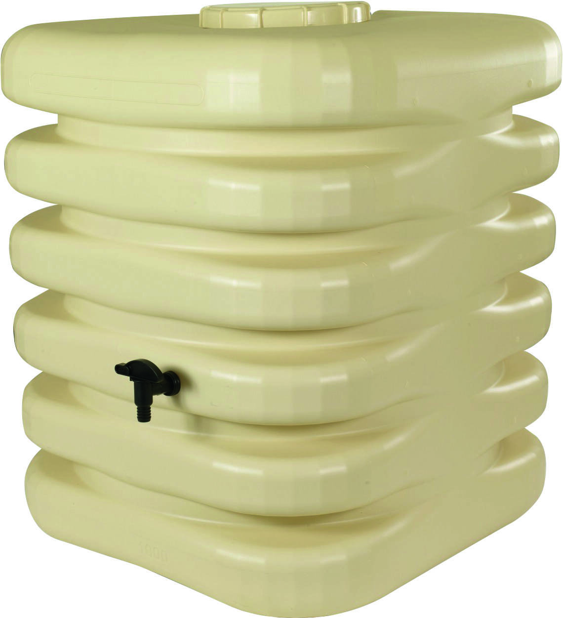 Récupérateur eau de pluie 1000L Cubique beige - BELLI