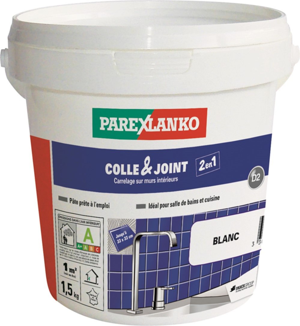 Colle & joint carrelage prêt à l'emploi blanc - PAREXLANKO