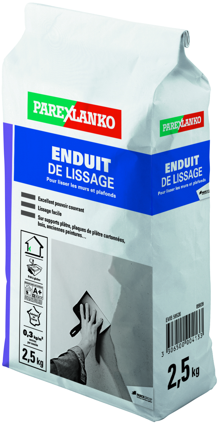 Enduit de lissage mural intérieur 2,5kg - PAREXLANKO