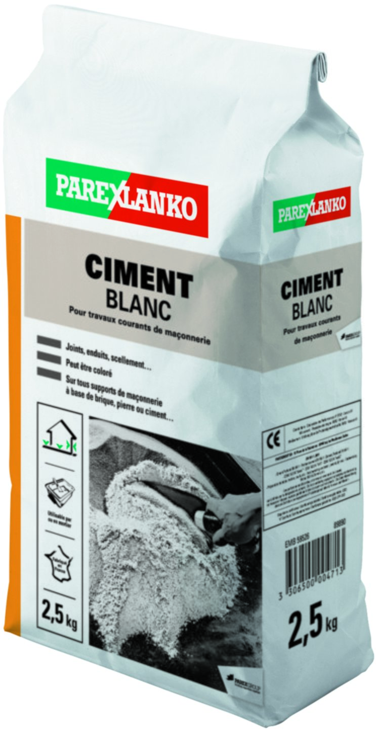 Ciment blanc 2,5kg - PAREXLANKO