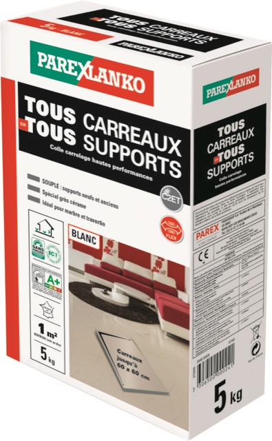 Colle carrelage tous carreaux tous supports blanc 5 kg - PAREXLANKO