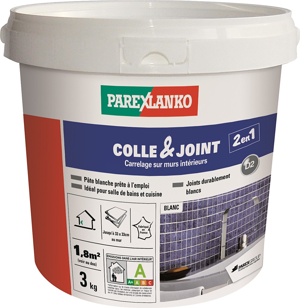 Colle & joint carrelage en pâte blanc - PAREXLANKO