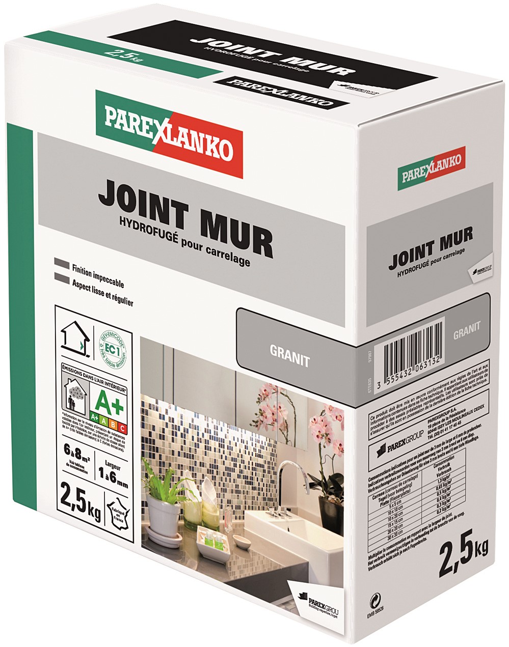 Joint de carrelage mur & plan de travail granit 2,5 kg - PAREXLANKO
