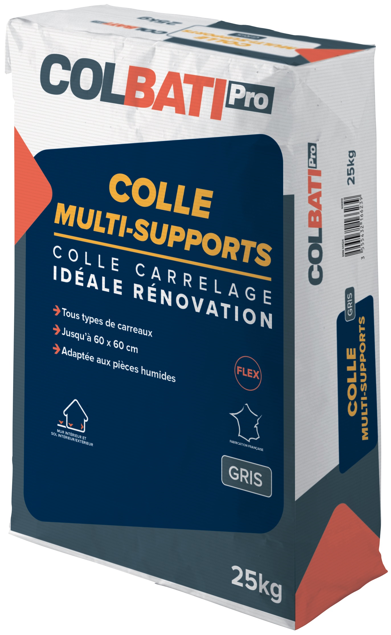 Colle carrelage multisupport C2 gris - COLBATIPRO