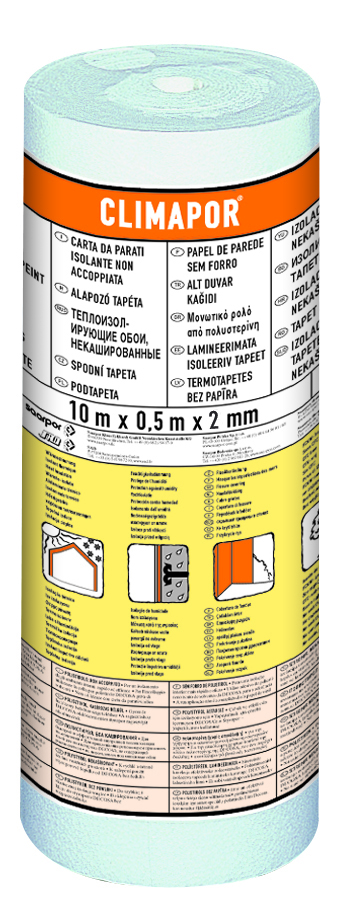 Rouleau isolant polystyrène expansé 10 x 0,5 m, ép.2 mm - CLIMAPOR