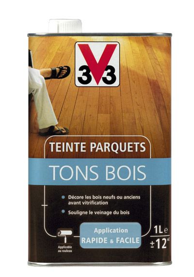 Teinte parquets tons bois mat 1L - Acajou - V33
