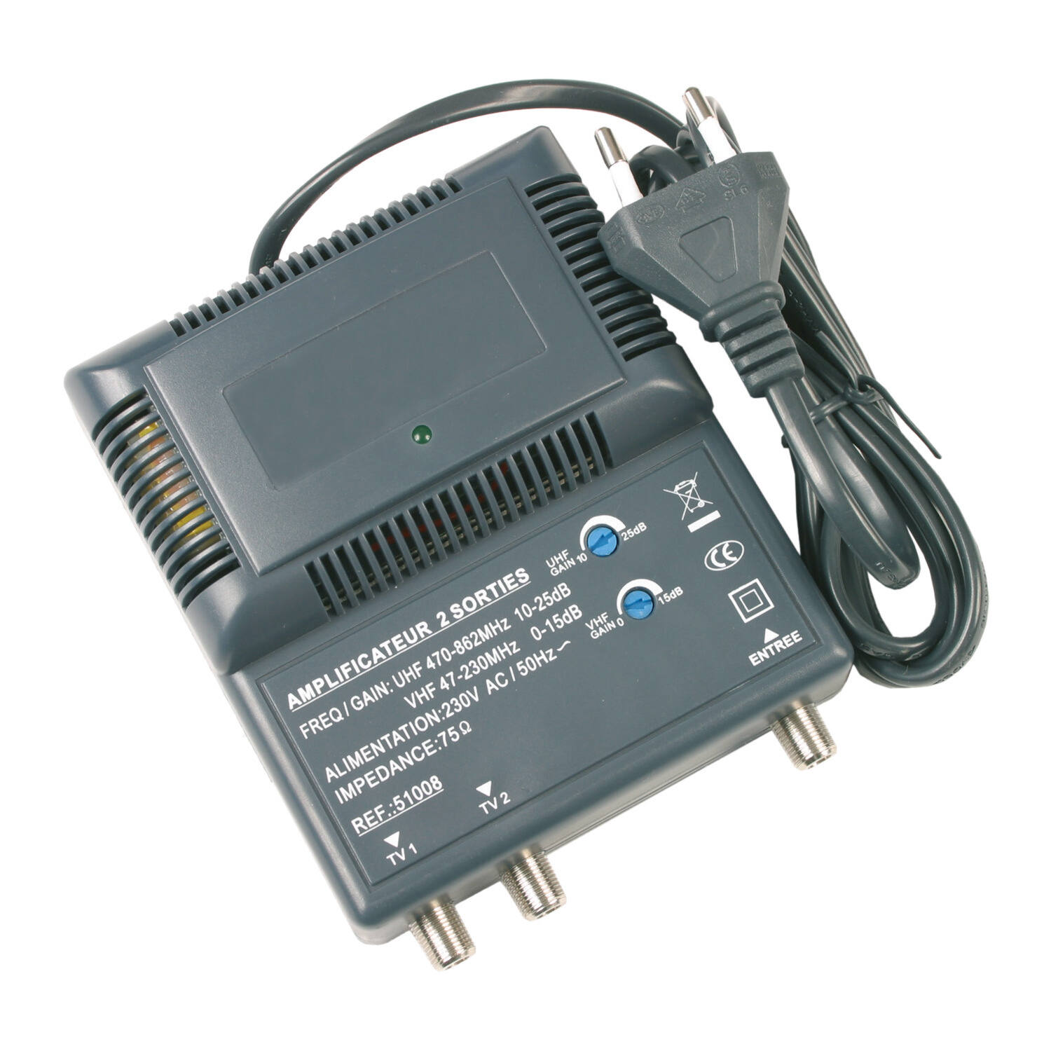 amplificateur intérieur blindé tnt 2 sorties - OPTEX