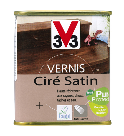 Vernis intérieur ciré satin 0.25L - Wengé du zaïre - V33