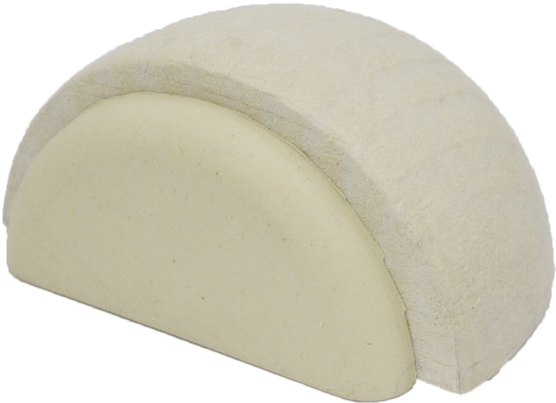 Butée demi-lune hêtre bois blanc