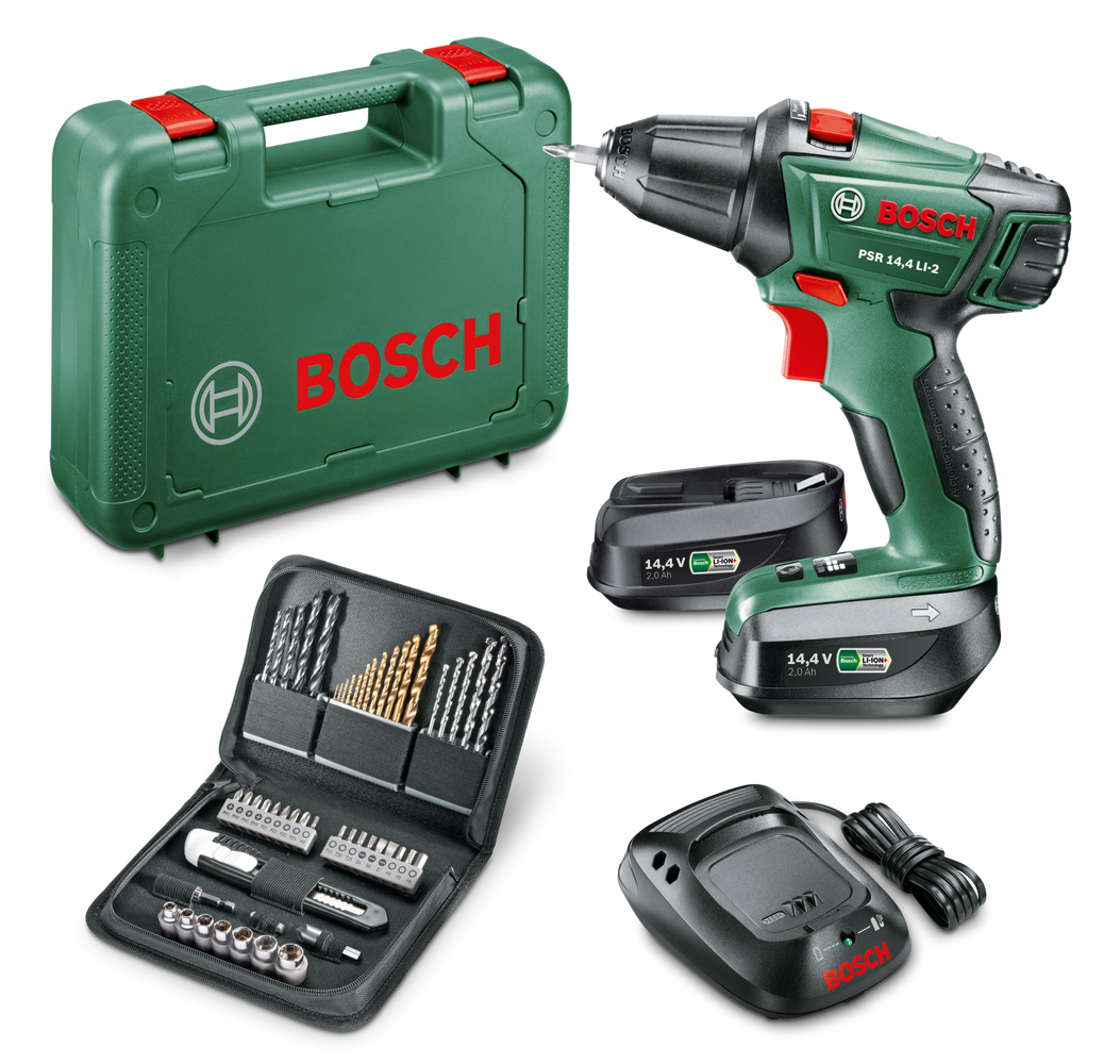 Coffret PSR 14,4 li-2 2 batt 2,0Ah + 51 accessoires - BOSCH