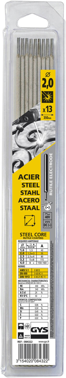 13 électrodes acier 2