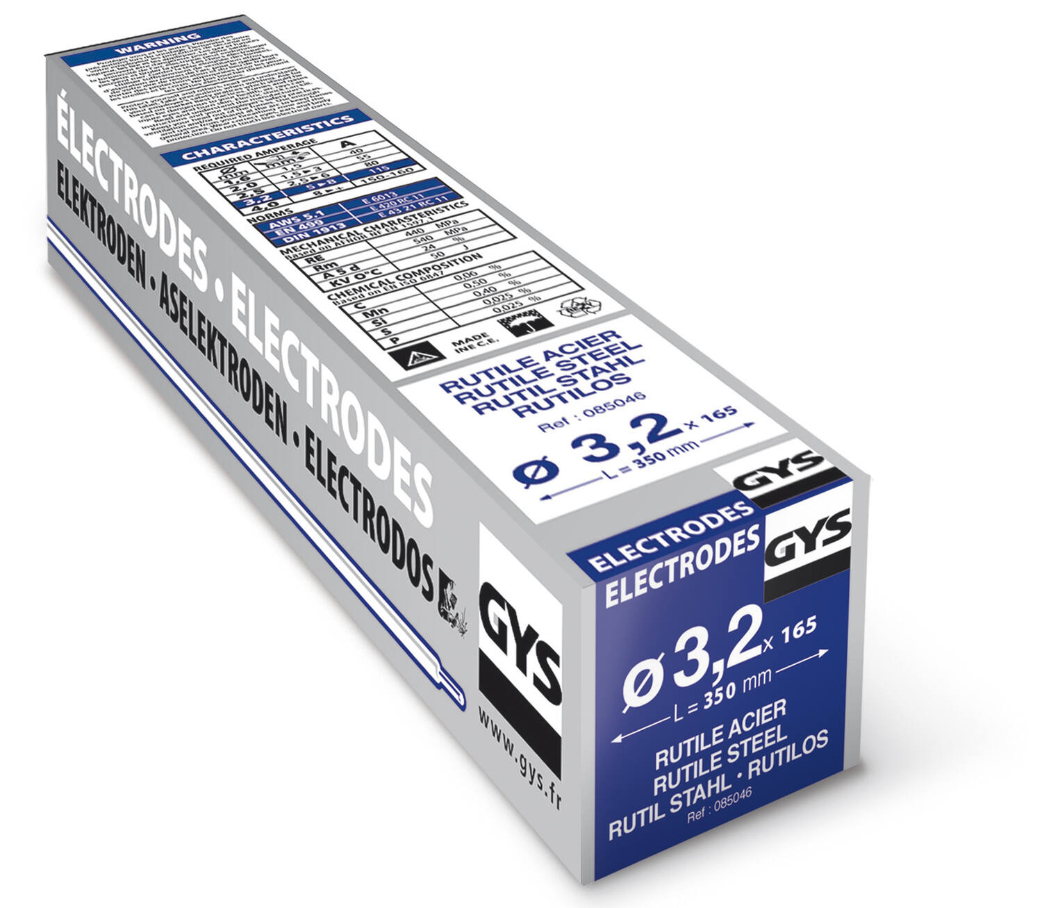 165 électrodes acier diam. 3.2