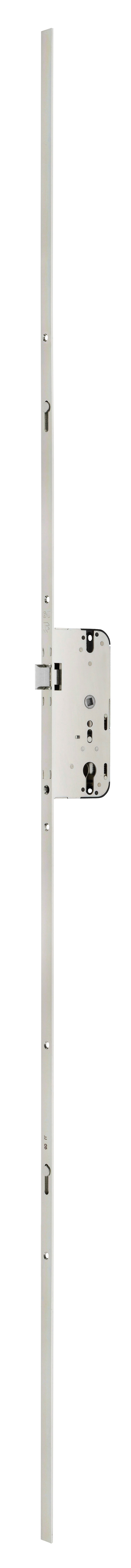 Serrure à encastrer 2 points Decena + 2 prolongateurs 423mm avec 1 galet - têtière 18mm - FERCO