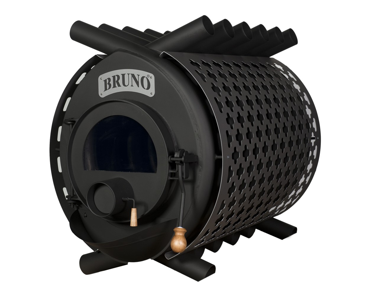 poêle à bois  arcade 18 kw avec échangeur d' eau - BRUNO