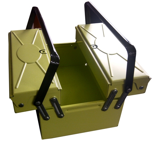 Boite à outils en métal vert anis FUN - SNOR PIERRE HENRY