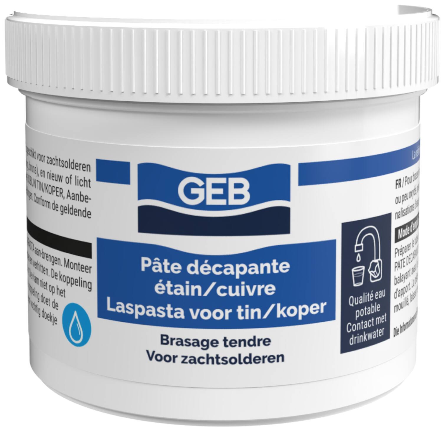 Pâte décapante étain/cuivre pour soudure pot 75 ml - GEB