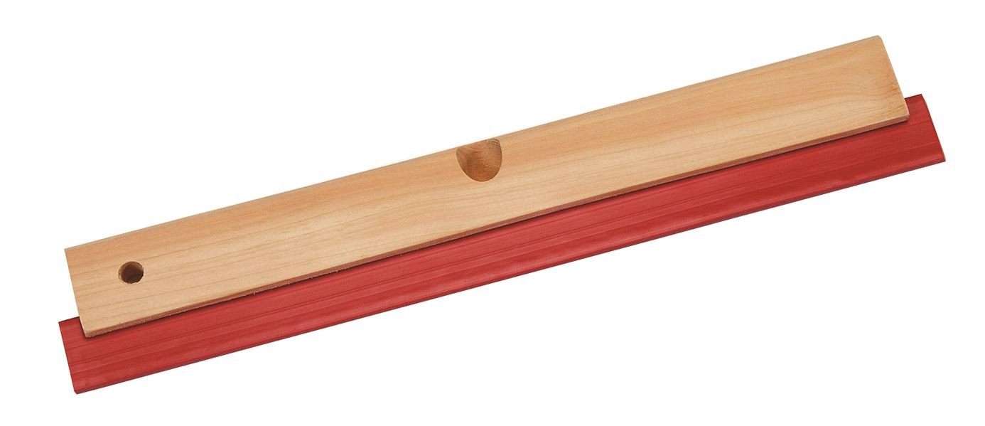 Raclette bois caoutchouc rouge monture balai - PRCI