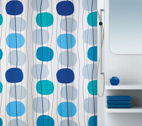 Rideau de douche MOBILE 180x200 cm Coloris Blue