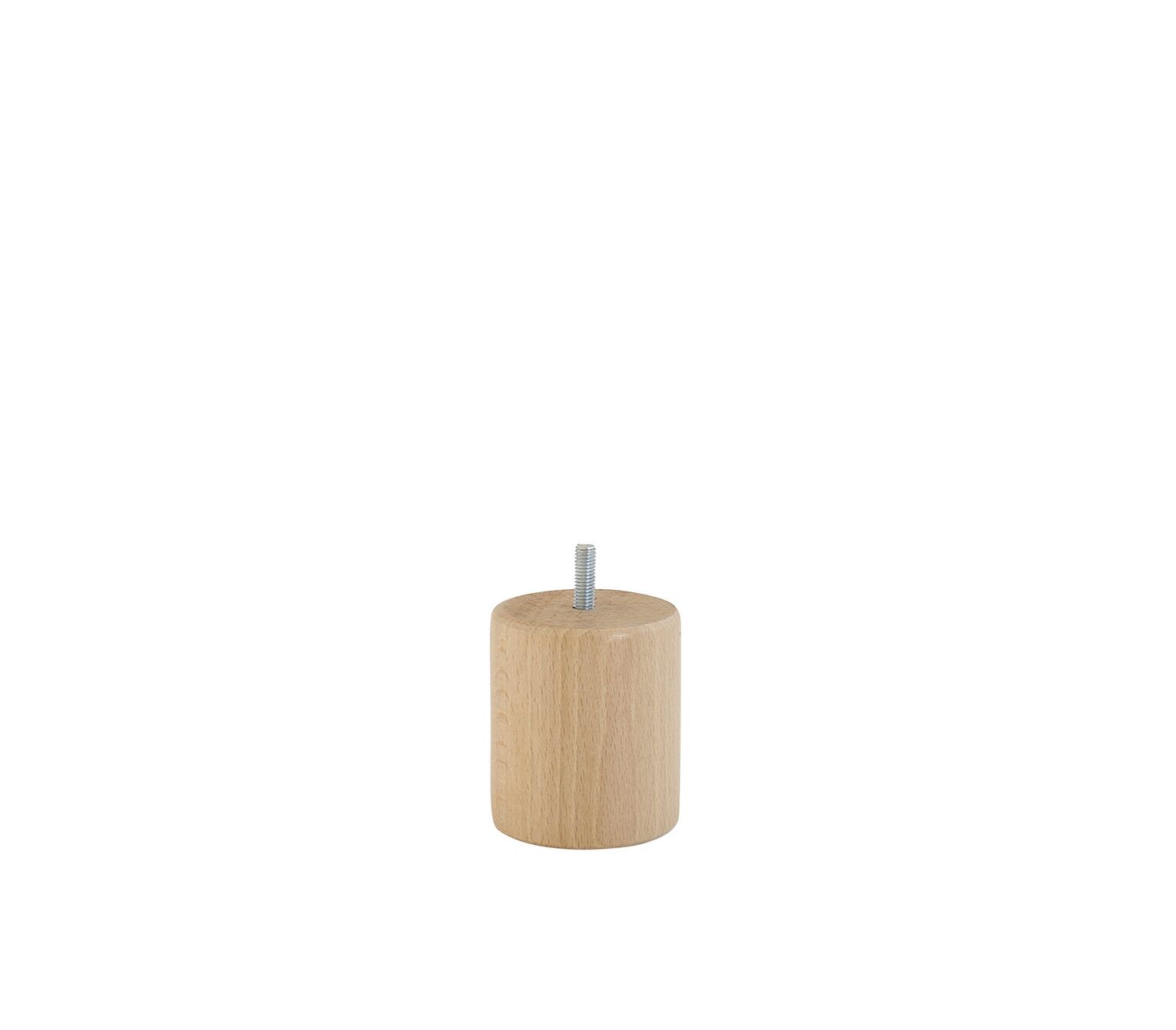 Pied de lit cylindrique verni naturel H.80 Ø68 mm - EVOLUDIS