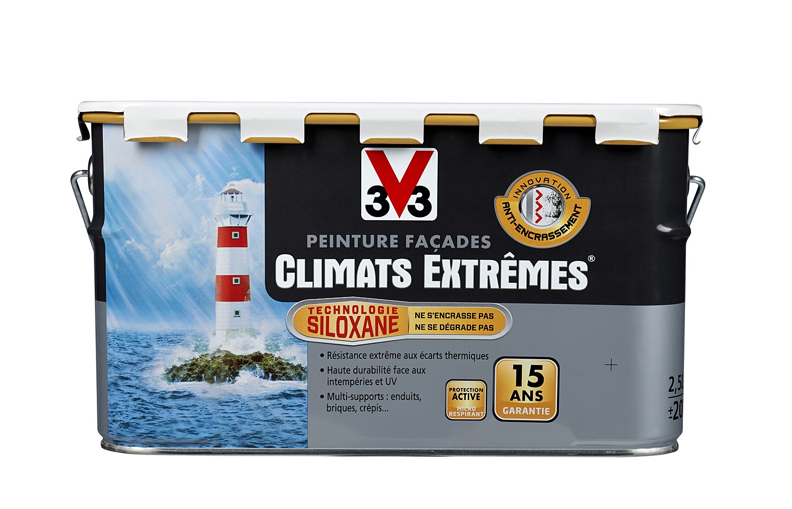 Peinture Façade Climats Extrêmes 2.5 L Blanc Pur – V33