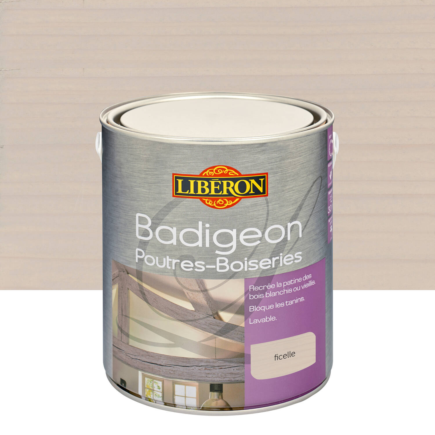 Badigeon Poutres et Boiseries mat 2.5 L coloris Ficelle - LIBERON