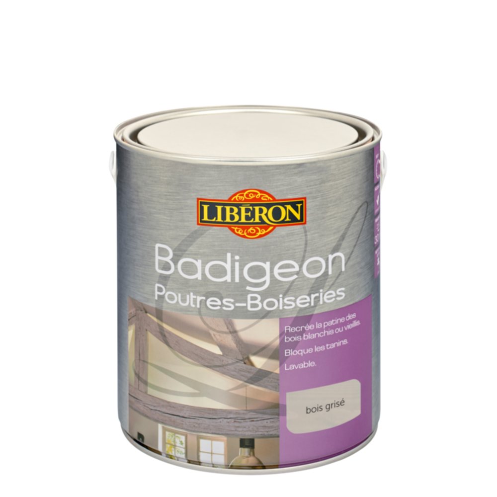 Badigeon Poutres et Boiseries mat 2.5 L Bois Grisé - LIBERON