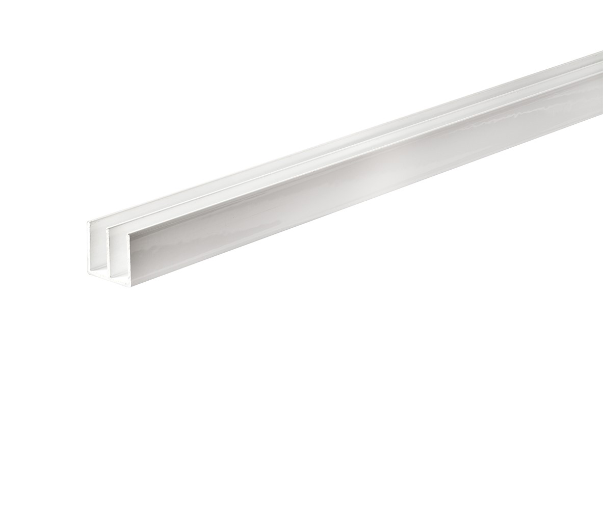 Profilé double U alu laqué blanc mm.20x18