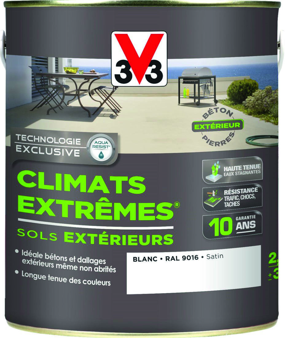 Peinture Sols Extérieurs Climats Extrêmes Satin Blanc 2,5L - V33