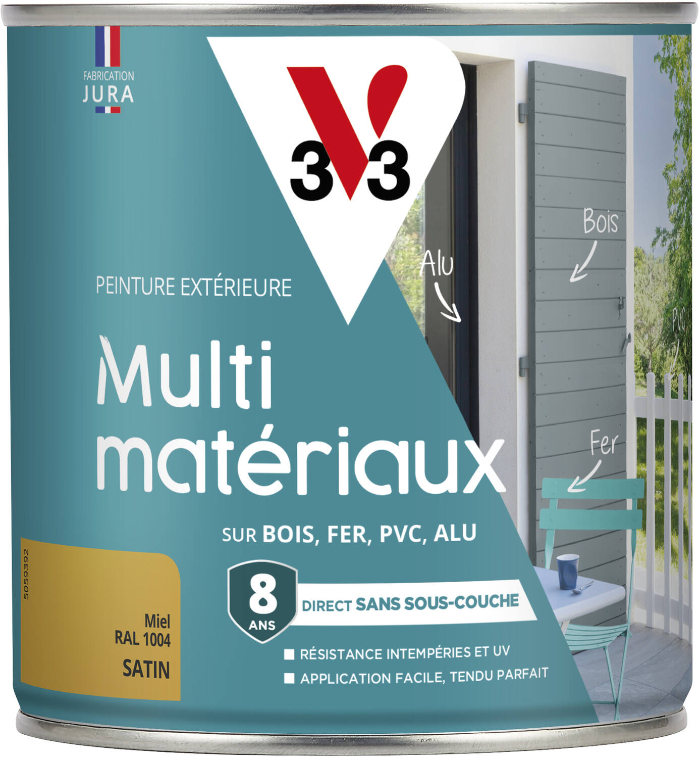 peinture multisupport direct protect satin 0,5L miel - V33