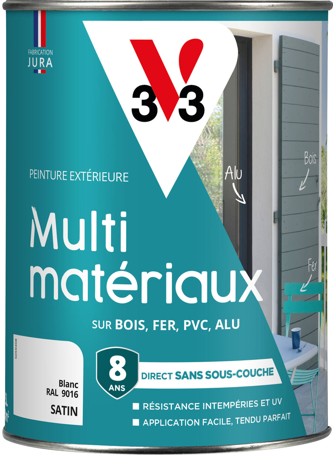 Peinture multisupport Direct Protect Blanc satin 1,5L  - V33