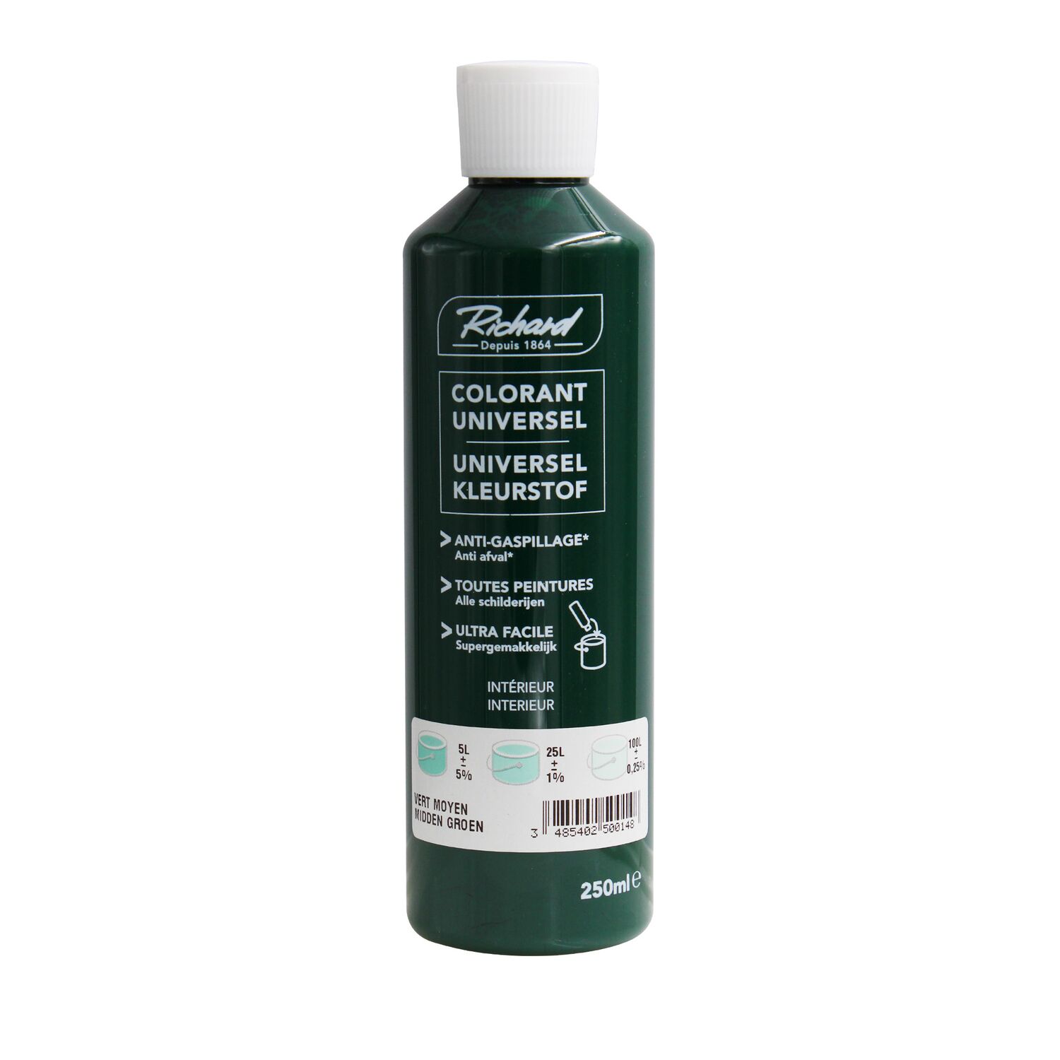 Colorant universel pour peinture vert moyen 250ml