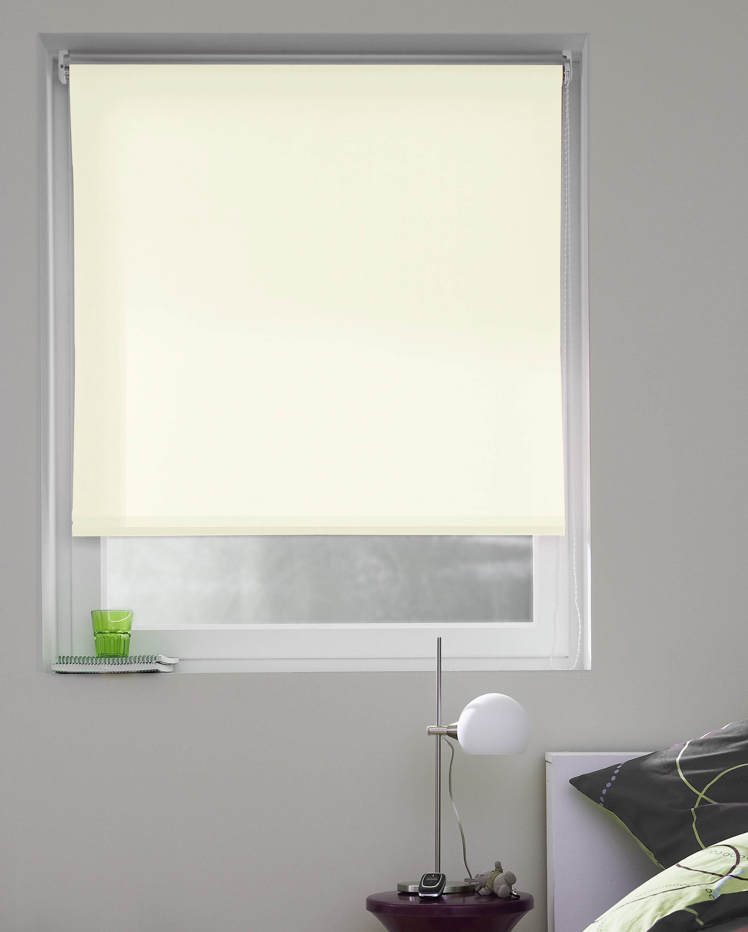 Store enrouleur tamisant uni beige 90x190cm - MADECO