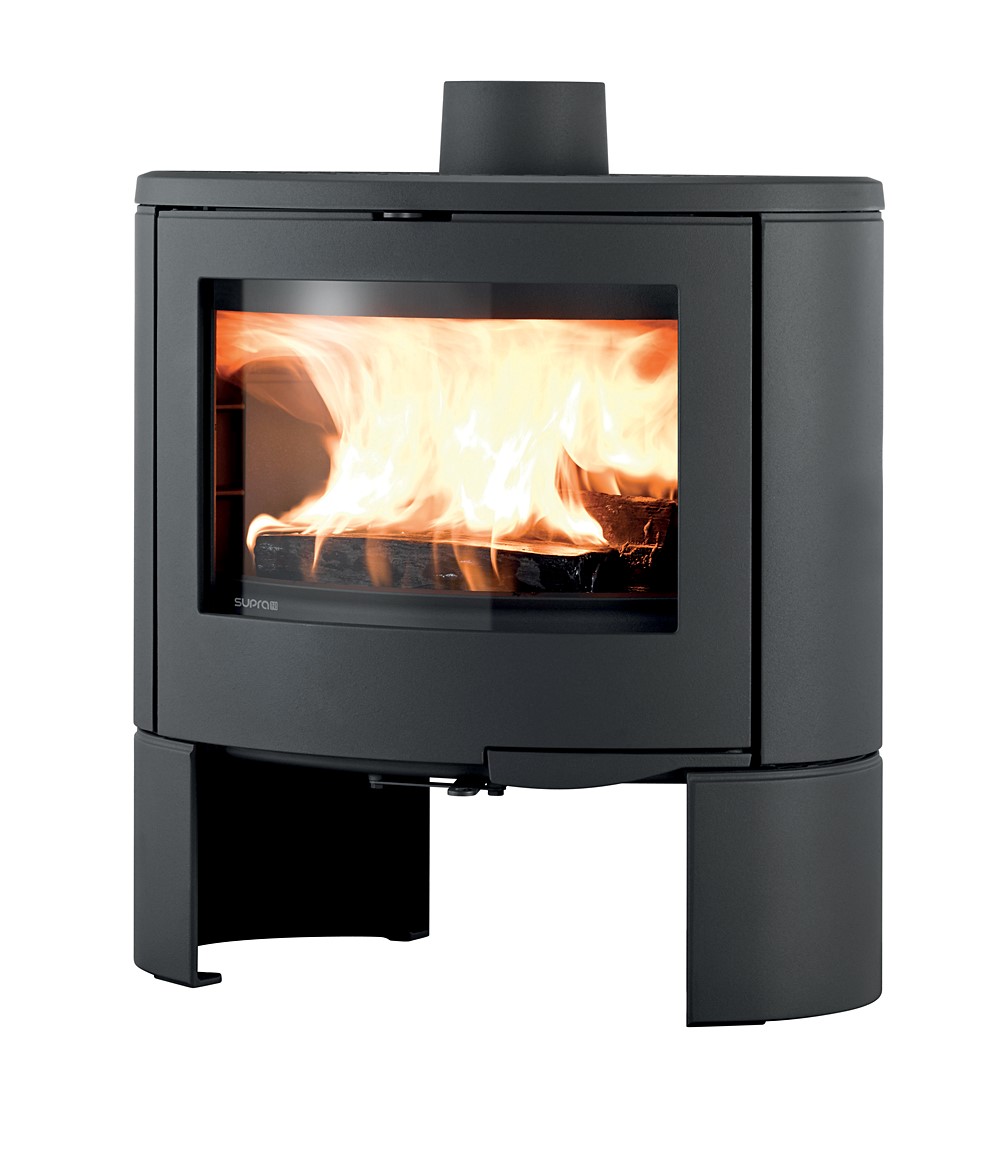 Poêle à bois Persée 10kW Bûches 57cm noir - SUPRA