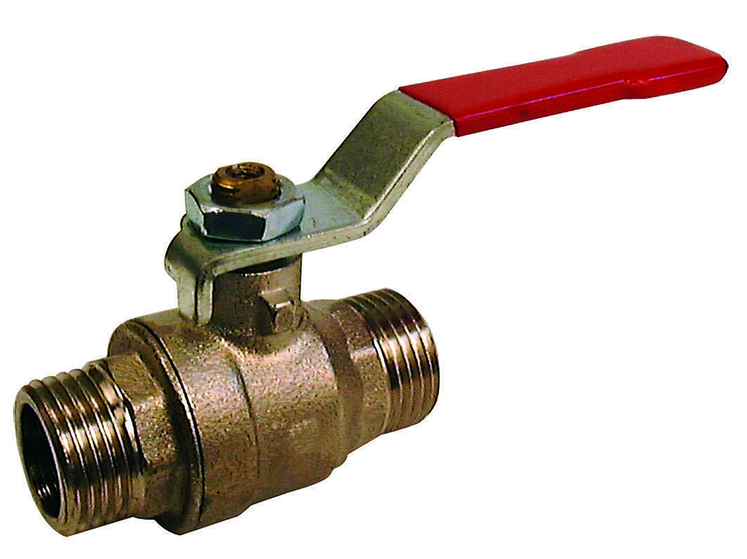 Vanne à sphère manette 1/4 tour double mâle G1/2 (15x21) - ACS - NOYON & THIEBAULT