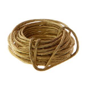 1 cordon suspension acier avec pitons et bagues de serrage