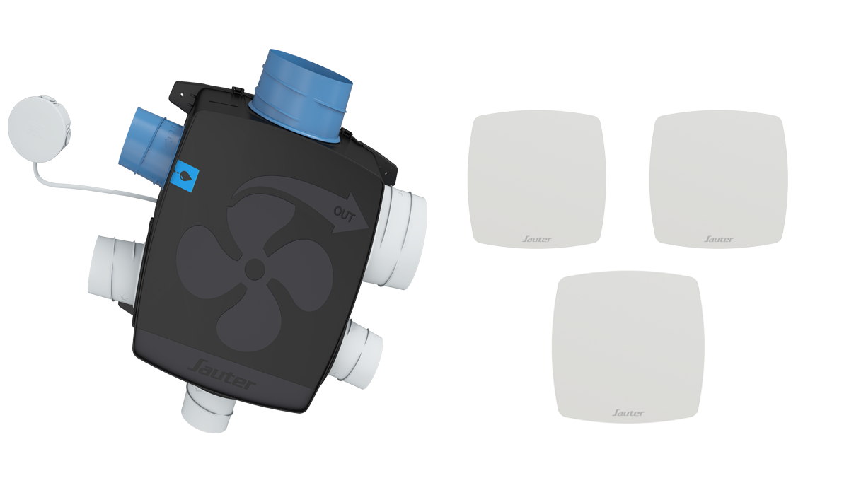 Kit VMC simple flux auto-réglable Agalina extra plat - SAUTER