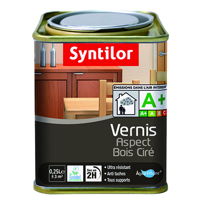 Vernis aspect bois cire 0.25l chene fonce - SYNTILOR