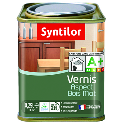 Vernis aspect bois mat anthracite 0.25l - SYNTILOR