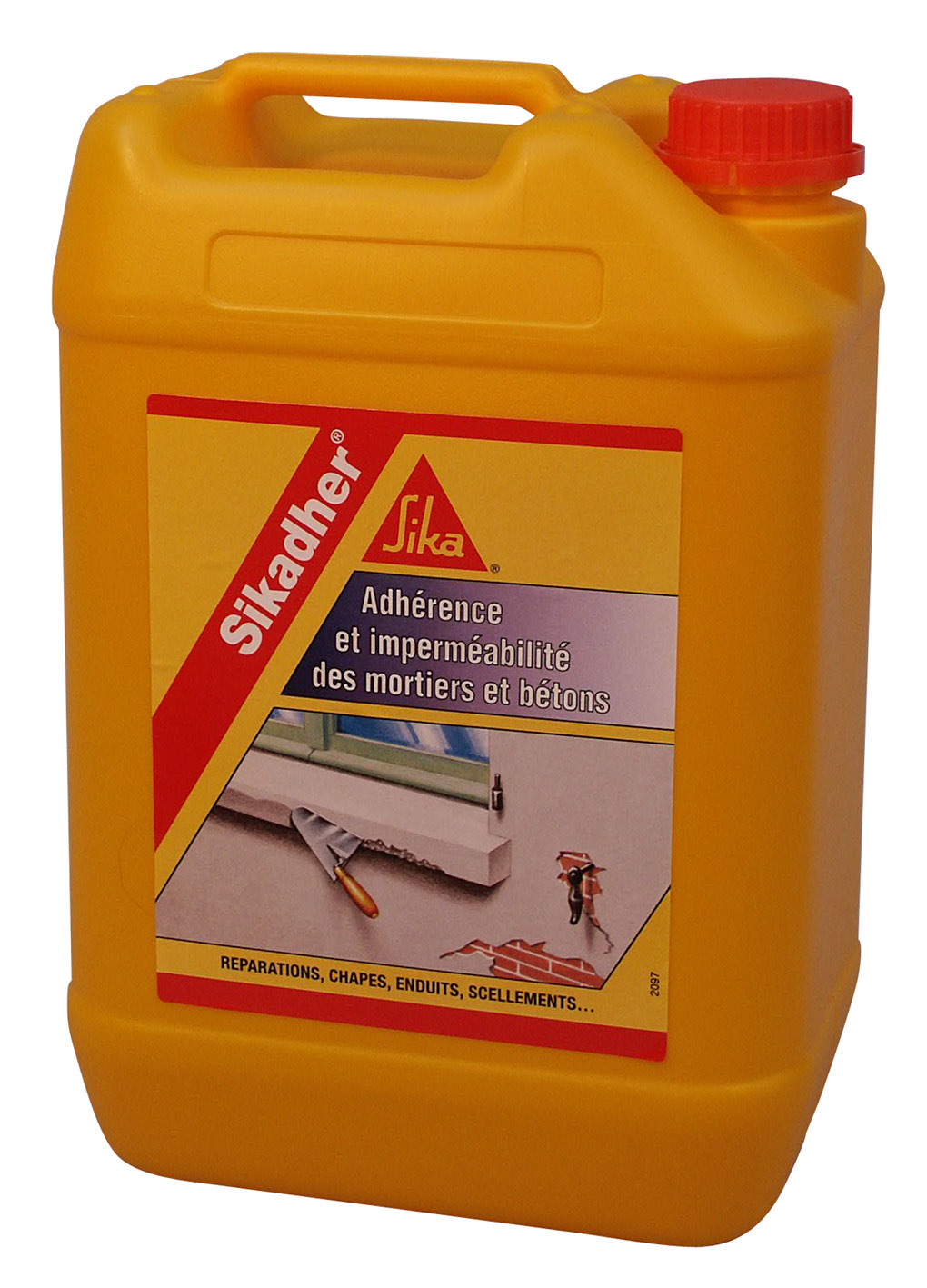 Additif pour adhérence et étanchéité mortier Sikadher 5L - SIKA