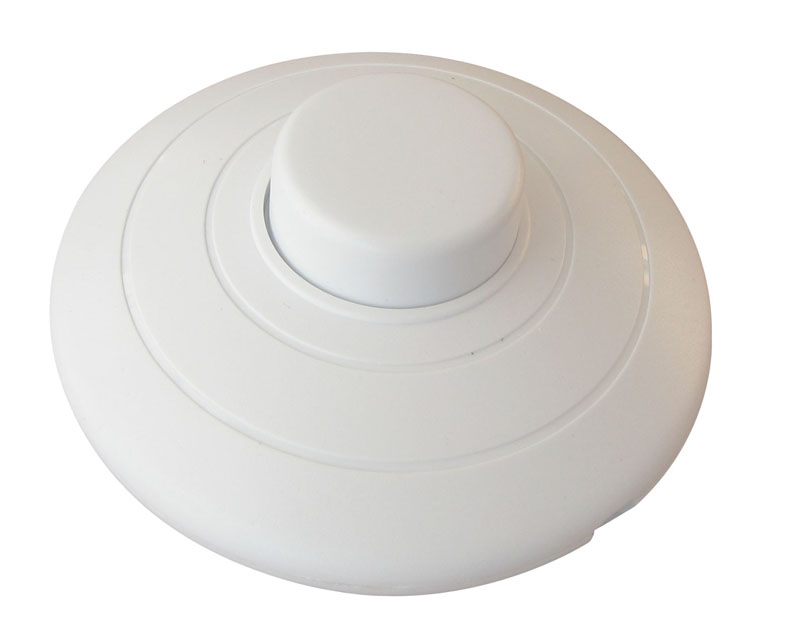 Interrupteur rond unipolaire blanc - TIBELEC