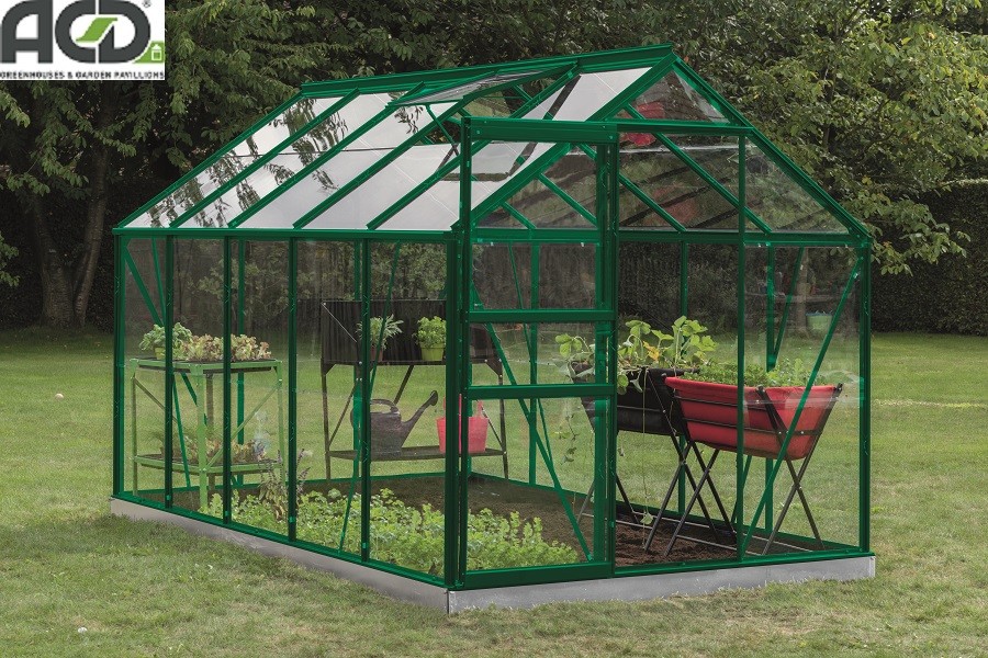 Serre Intro Grow - Lily - 6,2m² Vert RAL6009 Verre Sécurit 3mm - ACD