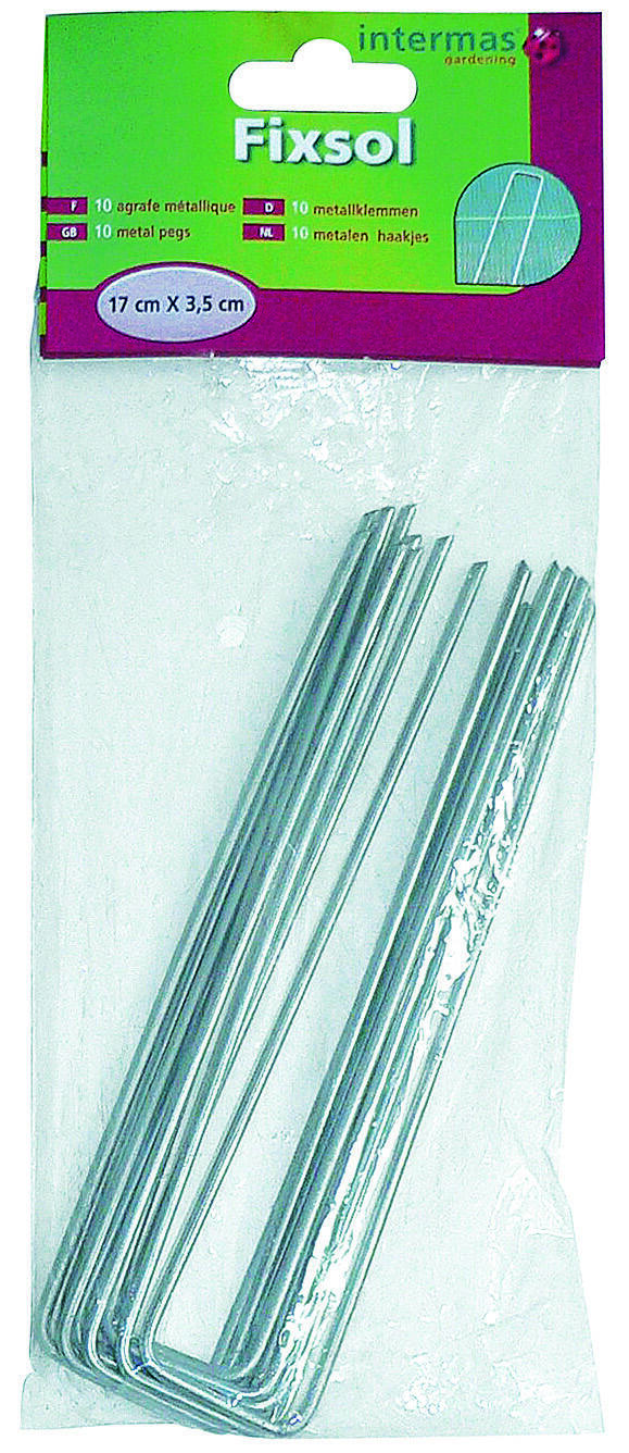 Fixsol (10 agrafes métalliques) 17x3,5 cm - INTERMAS